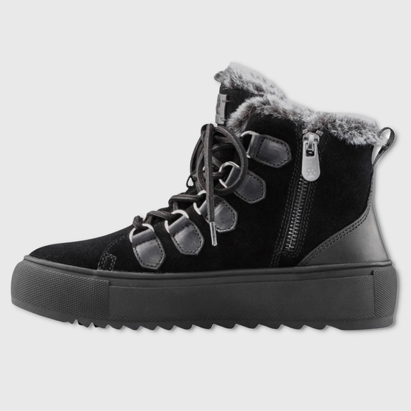 Cougar Avril Suede And Leather Boots - NIB Womens Size 9 Black - #46315-CL2 - Picture 2 of 5